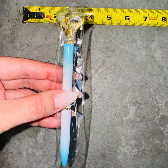 Diamond Crystal Writing Ballpoint Pen Bling Luxury Metal Top Ball Pens Gift - Picture 5 of 5